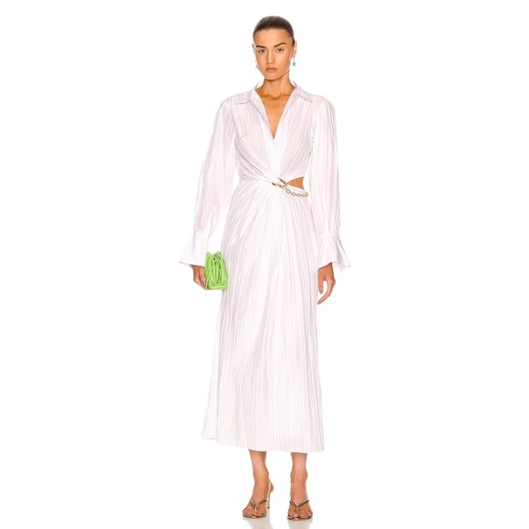 SIMKHAI Fraya Maxi Dress in White - Picture 1 of 12